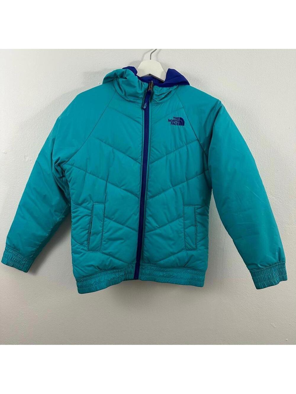 The North Face Girls Nika Reversible Insulated Puffer Jacket Size L 14/16